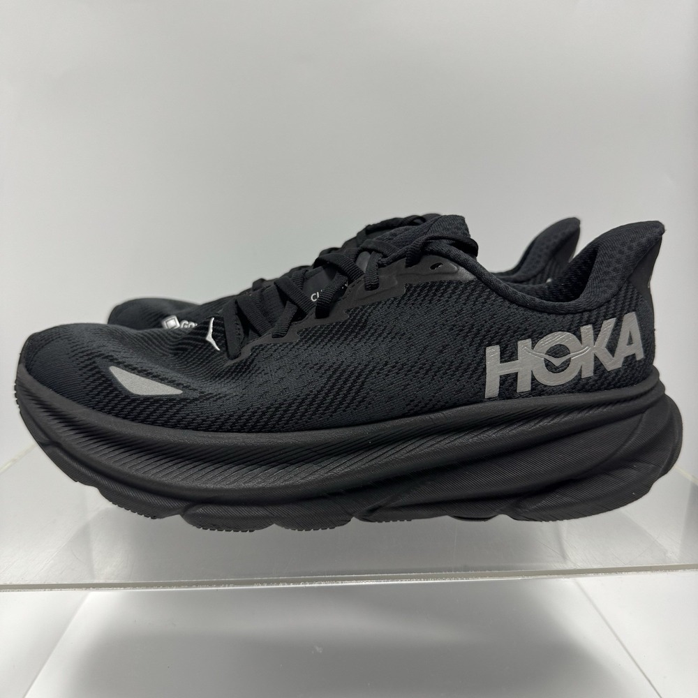 HOKA Clifton 9 GTX GORE-TEX 1141490F BBLC Black Running Shoes Women's Size 10